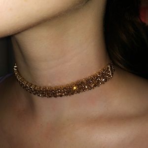 Gold Crystal Choker